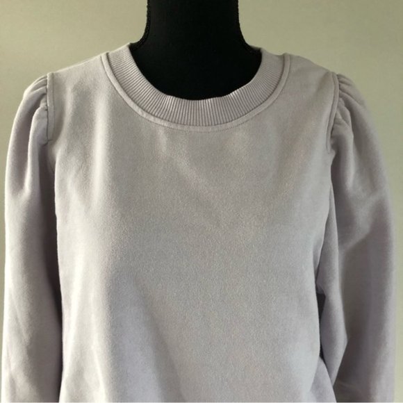 Womens Maison dAmélie balloon sleeve pale lilac sweatshirt size L - Picture 4 of 11